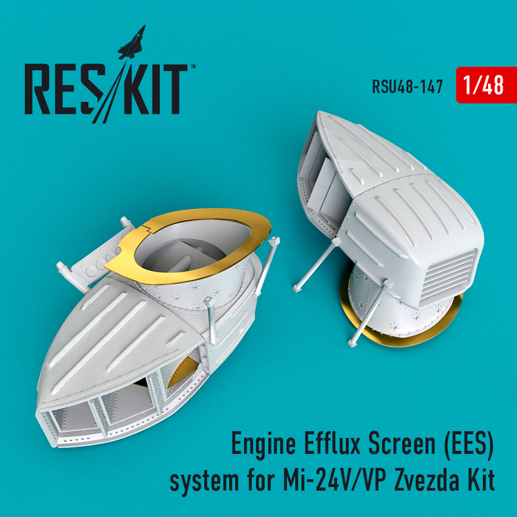 RSU48-0147 RESKIT Engine Efflux Screen (EES) system for Mi-24V/VP (for Zvezda) 1/48