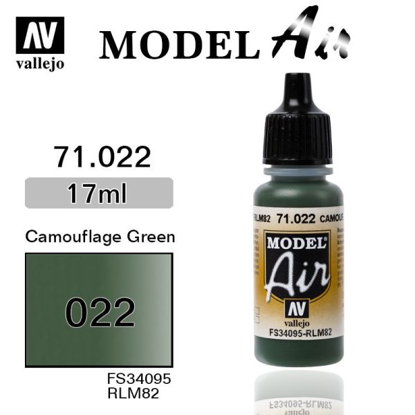 V-71022 Vallejo Краска Model Air Камуфляжная зеленая 17 мл