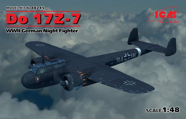 Сборная модель 48245 ICM Германский ночной истребитель Do 17Z-7 