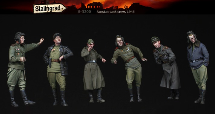3200 Stalingrad Советские танкисты (6 фигур, 1945 год) 1/35