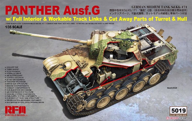 5019 RFM Немецкий танк Panther Ausf.G с интерьером 1/35