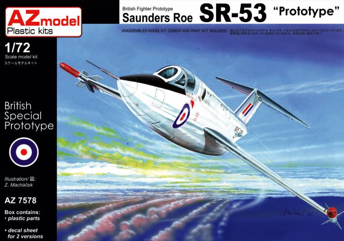 7578 AZmodel Британский истребитель Saunders Roe SR-53 "Prototype" 1/72