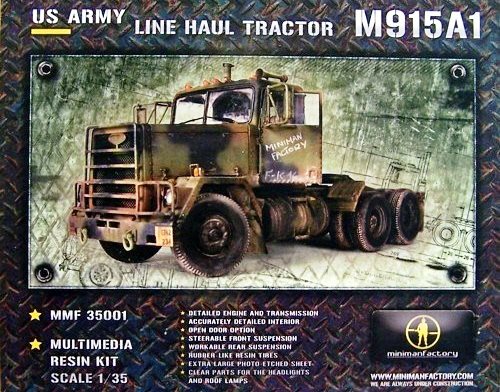 Сборная модель 35001 MINIMAN Американский автомобиль M915A1 Line Haul Tractor  