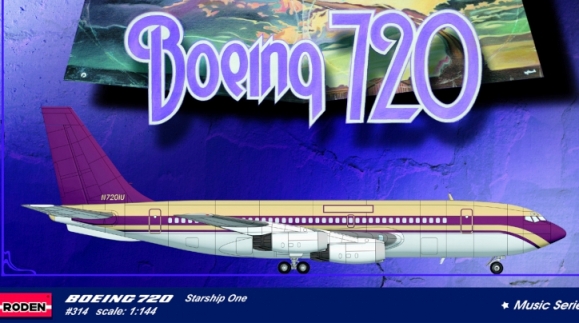  Сборная модель 314 Roden Самолет Boeing 720 
