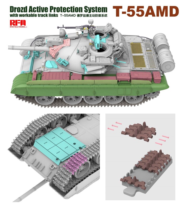 5091 RFM Танк Т-55АД с активной защитой Дрозд 1/35