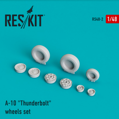 RS48-0002 RESKIT A-10 "Thunderbolt" wheels set (for Italeri, Revell, Hobby Boss) 1/48