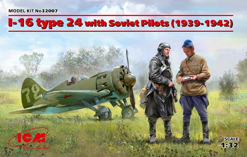 32007 ICM Самолет И-16 тип 24 с советскими пилотами (1939-1942гг.) 1/32