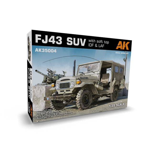 AK35004 AK Interactive Внедорожник FJ43 с тентом (IDF & LAF) 1/35