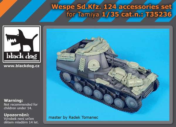 T35236 Black Dog Набор аксессуаров из смолы для Wespe Sd.Kfz.124 1/35