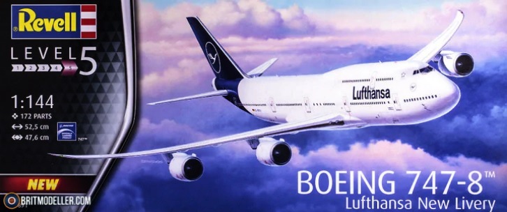 03891 Revell Самолет Boeing 747-8 Lufthansa "New Livery" 1/144