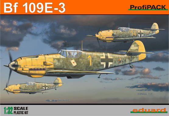 Сборная модель 3002 Eduard Немецкий истребитель Bf 109E-3 (ProfiPack) 