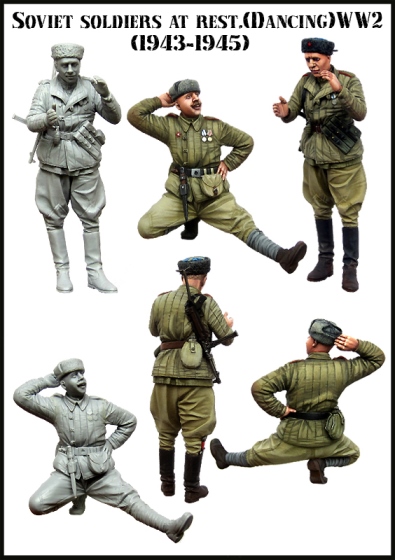 EM35135 Evolution Miniatures Советские солдаты танцуют (2 фигуры) Масштаб 1/35