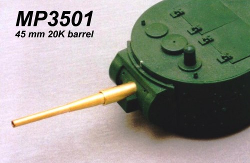 MP3501 Model Point 45 мм ствол 20K 1932 для БT-5; T-35 ICM, Т-26 1/35