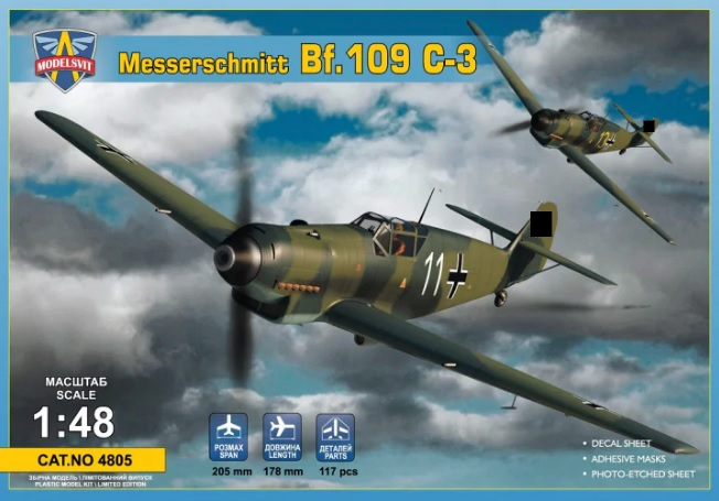 4805 Modelsvit Самолет Messerschmitt Bf 109 C-3 1/48