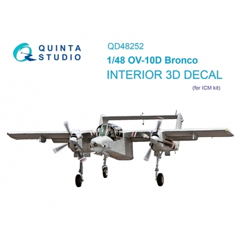 QD48252 Quinta 3D Декаль интерьера кабины OV-10D Bronco (ICM) 1/48