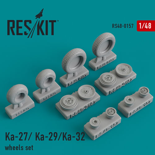 RS48-0157 RESKIT Ka-27/Ka- 29/Ka-32 wheels set (for Hobby Boss) 1/48