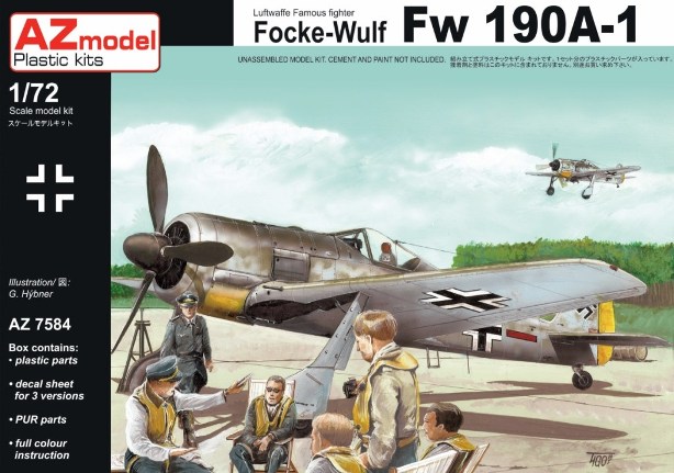 7584 AZmodel Самолет  Focke-Wulf Fw 190A-1 1/72