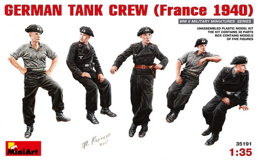 35191 MiniArt Германские танкисты (5 фигур, Франция 1940 год) 1/35