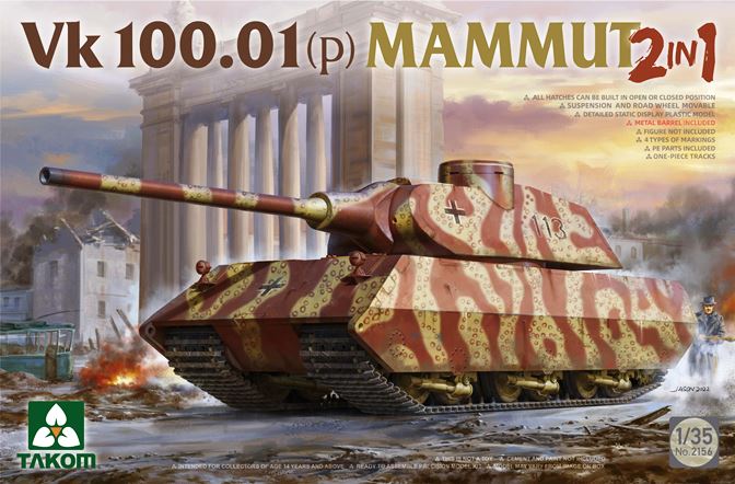 2156 Takom Танк VK 100.01 (p) Mammut 1/35