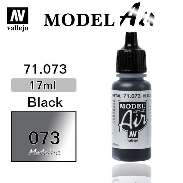 V-71073 Vallejo Краска Model Air Черный металлик 17 мл