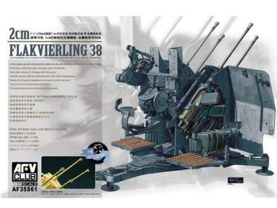 Сборная модель 35S61 AFV-Club Зенитное орудие 4x2 cm. Flakvierling 38 (limited edition) 