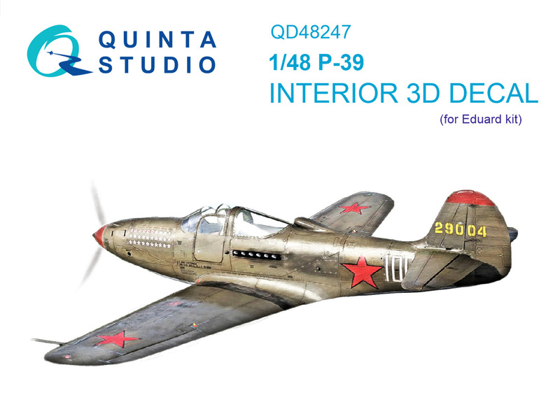 QD48247 Quinta 3D Декаль интерьера кабины P-39N (для модели Eduard) 1/48