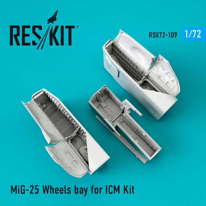 RSU72-0109 RESKIT MiG-25 Wheels bay for ICM Kit 1/72