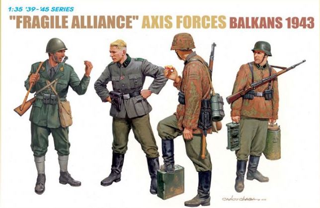6563 Dragon Солдаты "Fragile Alliance" Axis Forces (Balkans 1943 год) 1/35