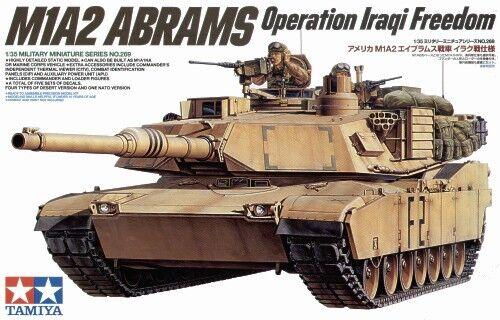Сборная модель 35269 Tamiya Американский танк M1A2 "Абрамс" (война в Ираке) с фигурами командира и стрелка 