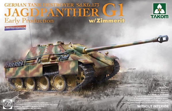 2125W Takom Jagdpanther G1 w/Zimmerit (Limited Edition) 1/35