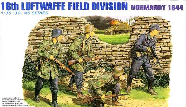 6084 Dragon Германские солдаты 16th Luftwaffe Field Division (Normandy, 1944 год, 4 фигуры) Масштаб