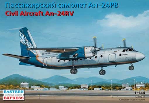 Сборная модель 14462 Восточный Экспресс Пассажирский самолет Ан-24РВ Аэрофлот-Норд 