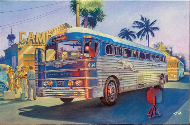 816 Roden Автобус 1947 PD-3701 Silverside Bus 1/35