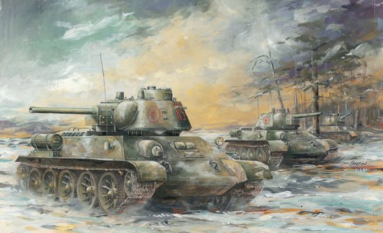 Сборная модель 6564 Dragon Советский танк Т-34/76 (модификация 1943г) 