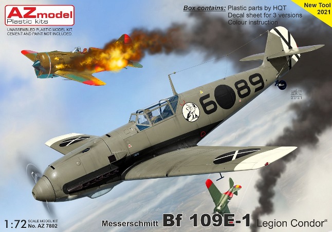 7802 AZmodel Самолёт Bf 109E-1 „Legion Condor“ 1/72