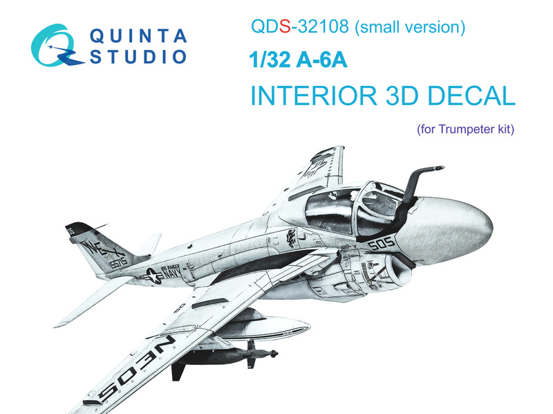 QDS-32108 Quinta 3D (small version) Декаль интерьера кабины A-6A (для Trumpeter) 1/32
