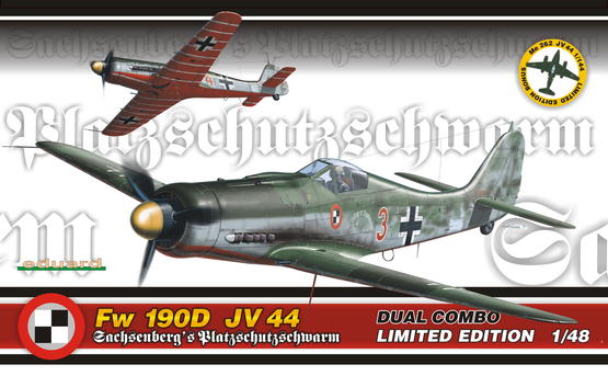  Сборная модель 1154 Eduard Немецкий истребитель Fw 190D JV 44 - DUAL COMBO 