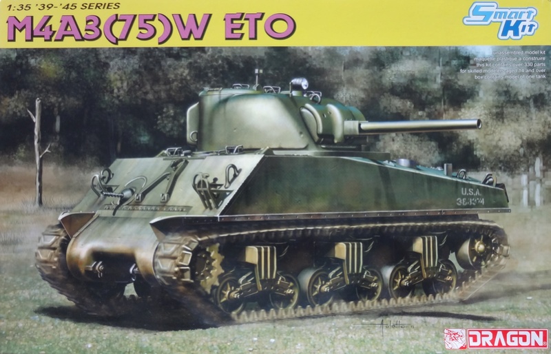 Сборная модель 6698 Dragon Танк M4A3(75)W ETO Sherman 