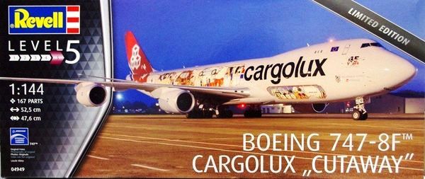 Сборная модель 04949 Revell Самолет Boeing 747-8F Cargolux "Cutaway" 