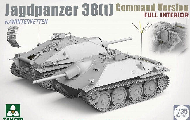 2181 Takom Самоходное орудие Jagdpanzer 38(t) командирская версия с интерьером 1/35