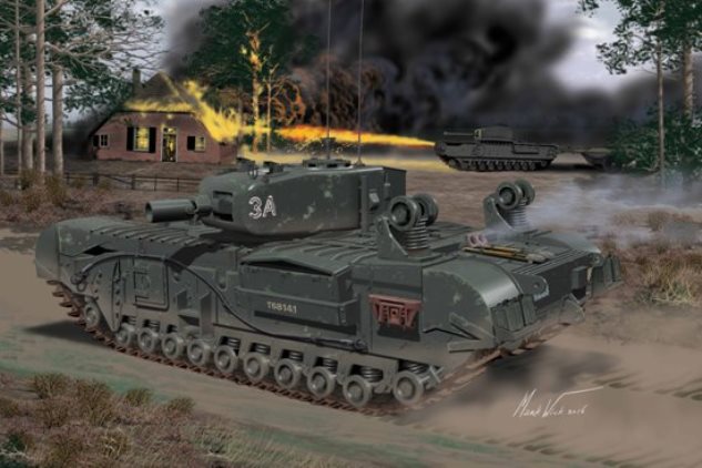 7521 Dragon танк Churchill Mk.IV AVRE 1/72