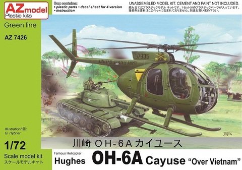 7426 AZmodel OH-6A Cayuse "Over Viietnam" 1/72