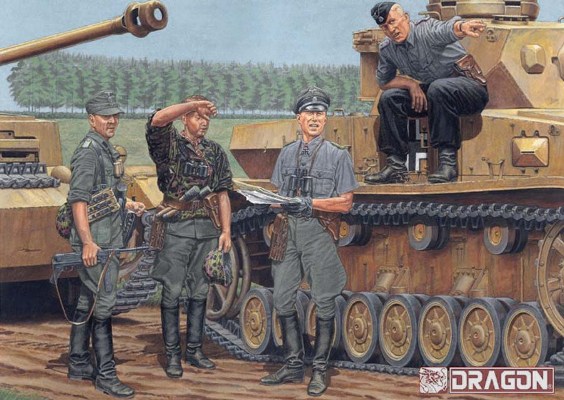 6456 Dragon Немецкие офицеры (Курск 1943 год) 1/35