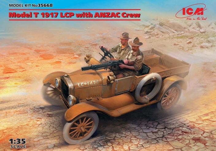 35668 ICM Автомобиль Model T 1917 LCP с экипажем ANZAC 1/35