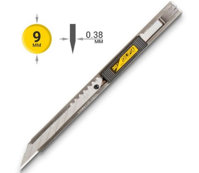 OL-SAC-1 OLFA Нож для графических работ, корпус из нержавеющей стали, 9мм