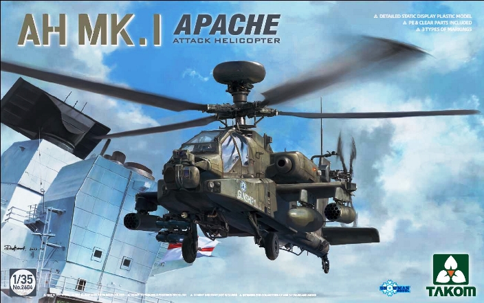 2604 Takom Вертолет AH-MK.I Apache  1/35