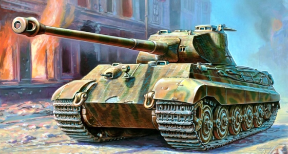 Сборная модель 3616 Звезда Германский танк Pz.VI ausf. B "Королевский Тигр" (башня Порше) 