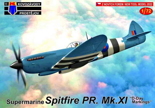 0296 Kovozavody Prostejov Самолет Spitfire PR. Mk.XI „D-Day Markings“ 1/72