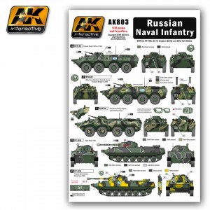 AK803 AK Interactive Декали на российские бронетранспортеры Масштаб 1/35