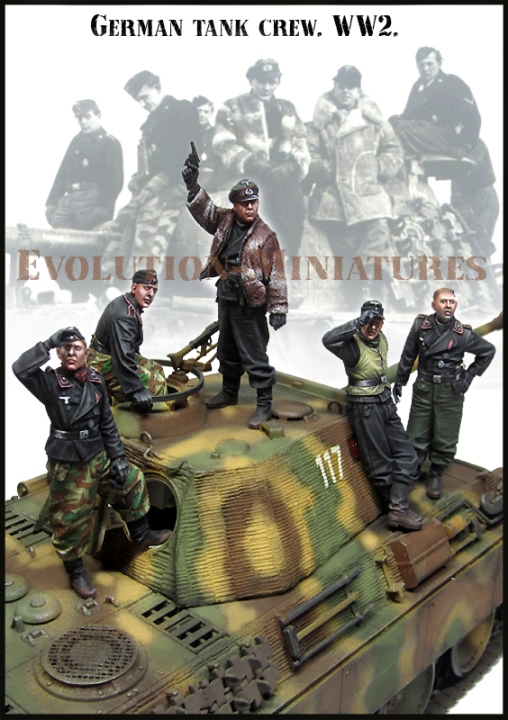 BS-8 Evolution Miniatures Германские танкисты (5 фигур) 1/35